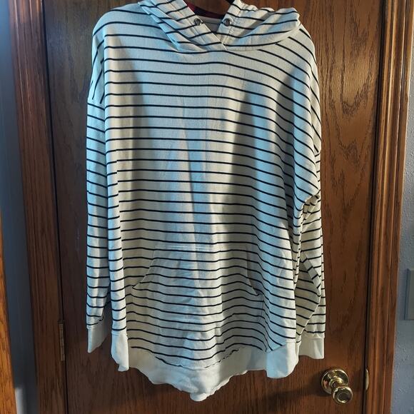 Maurices 1x striped hoodie sweatshirt comfortable - Picture 1 of 8